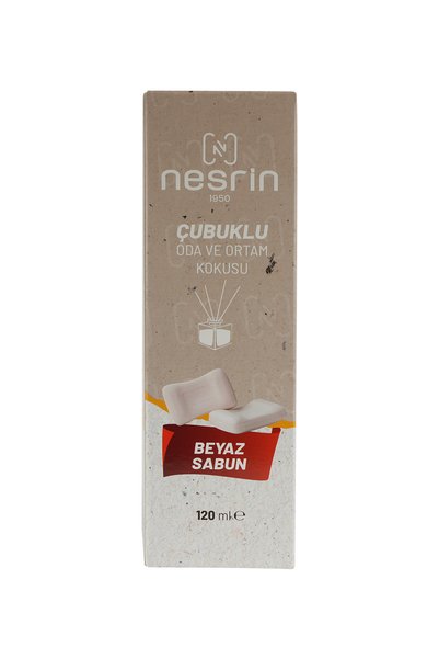 NESRİN KOLONYALARI NESRİN 120 ml Çubuklu Oda Kokusu Beyaz Sabun – Bambu Koku,...