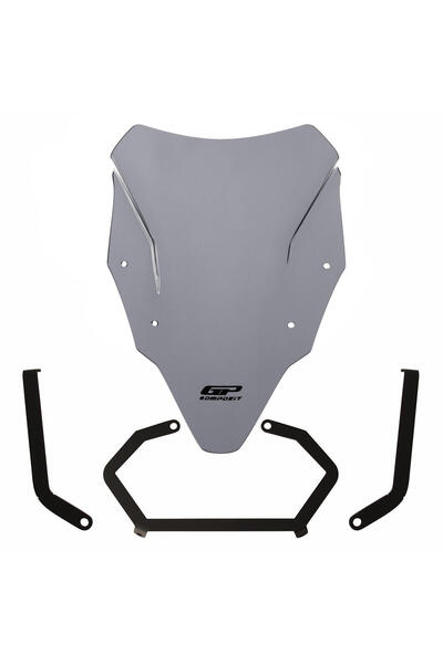 GP KOMPOZİT Bajaj Pulsar N 250 2022-2026 Uyumlu Ön Cam Gri 45 cm