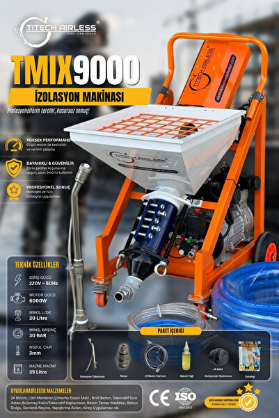 Titech Airless Sprey Teknolojileri TMIX-9000 İzolatör Elektrikli İzolasyon Ma...