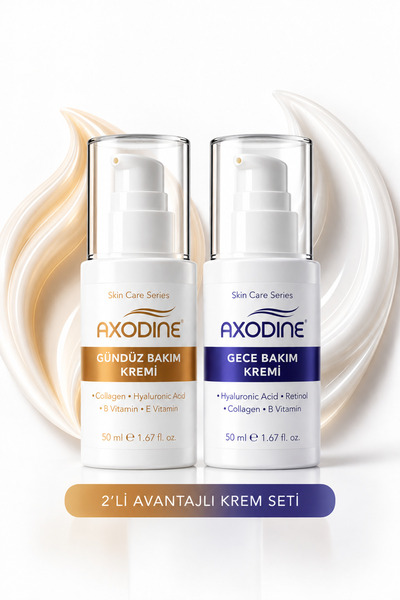 axodine Night Care Cream and Moisturizing Day Care Cream with Retinol (2X50 m...