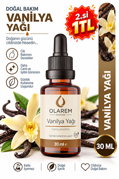 olarem essence Vanilya (Vanilla) Yağı Sabit Yağ 30 ml Cam Damlalıklı Şişe