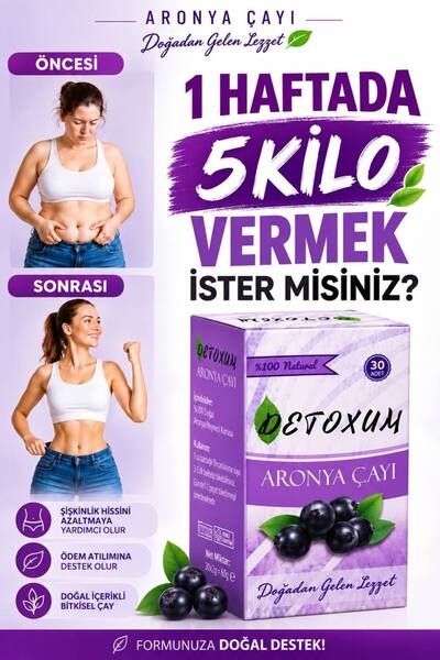 Detoxum İLK HAFTADA HAFİFLE !! Tok Tutma Hızlı Kilo, verdirici Zayıflamak Göb...