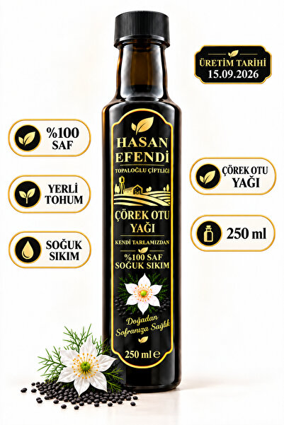 Hasan Efendi Soğuk Sıkım Çörek Otu Yağı 250ml