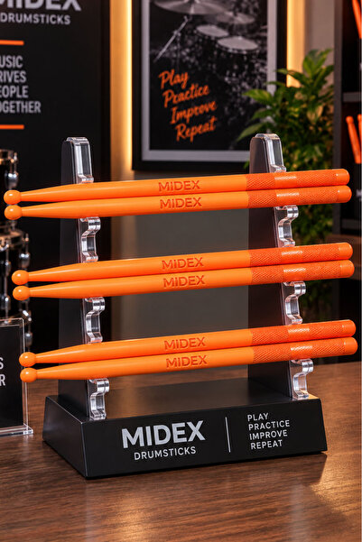 Midex GFK-801OR-3X 5A Bețe de tobe din poliimidă, rezistente la rupere, culoa...