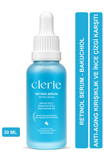 Clerie Cosmetics Retinol Serum Yaşlanma ve Kırışıklık Karşıtı %0,3 Retinol %2...