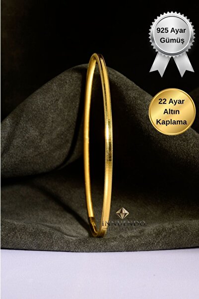 innuendo jewelery 10 Gram Oluklu Ajda Bilezik 925 Ayar Gümüş Üzeri 22 Ayar Al...