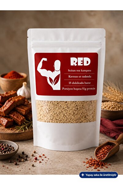 Niya Foods RED Vegan Seitan Toz Karışımı Kırmızı Et Tadında 90g