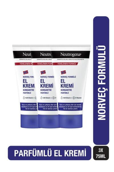 Neutrogena Norveç Formülü El Kremi Parfümlü 75 ml x3