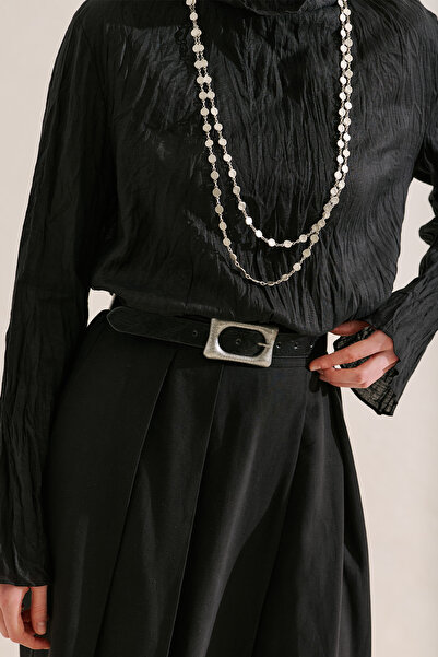 Manuka Antique Buckle Belt Black