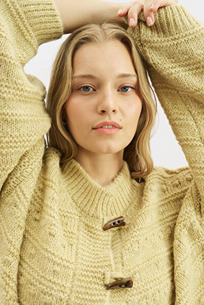 Manuka Wide Buttoned Knitwear Cardigan Safran