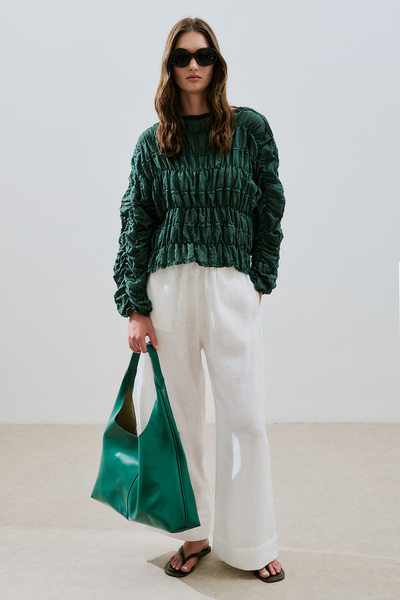 Manuka Linen Tie-Up Pants Ecru