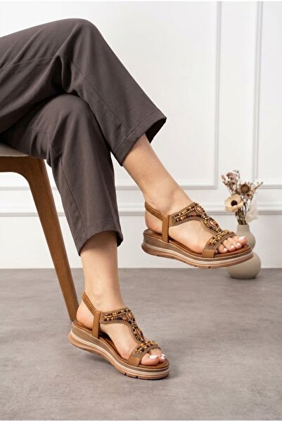 MERVESTORE Boncuk Detaylı Sandalet