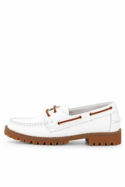 5in1Canpolat White Thick Sole Lace-Up Shoes 26294