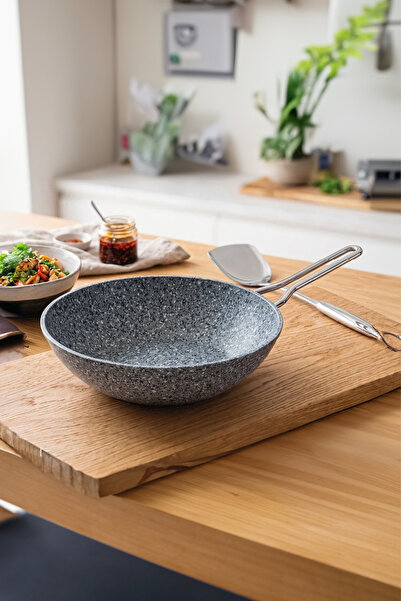 Zest Peakstone Wok Tava 28 cm Gri