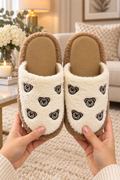 Moda Frato Lovely Model Women's House Slippers - Warm and Fluffy Slippers wit...