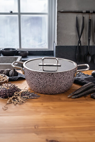 Zest Peakstone Derin Tencere 26 cm Mocha