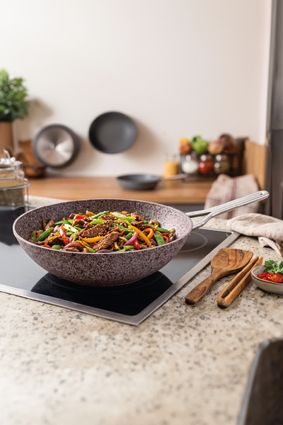 Zest Peakstone Wok Tava 28 cm Mocha