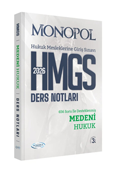 Monopol Yayınları HMGS Medeni Hukuk Ders Notları 3. Baskı