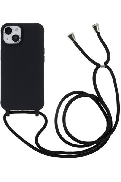 OEM Θήκη Πλάτης Σιλικόνης με Λουράκι Μαύρο (iPhone 14 Plus) Κωδικός: 660107849A
