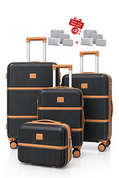 Flieger Luggage Flieger 4-Piece Set of Abs Luggage Bags, Sturdy and Durable, ...