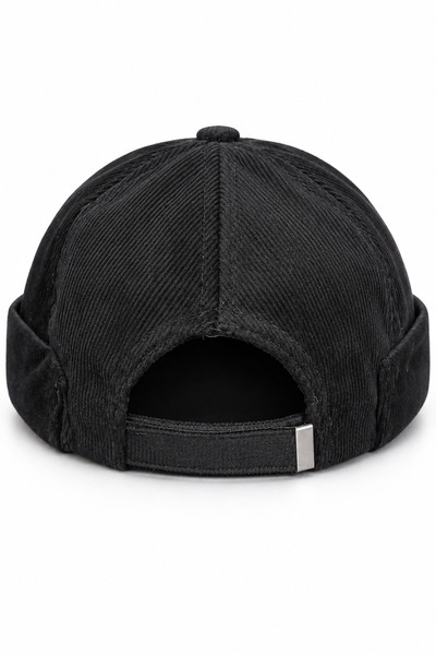 CosmoOutlet Unisex Thin Corduroy Docker Hat with Velcro Adjustable Brimless Beanie