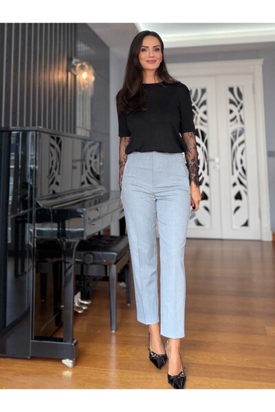 Atelier Derin Gri Havuç Kesim Önü Flotalı Pantolon