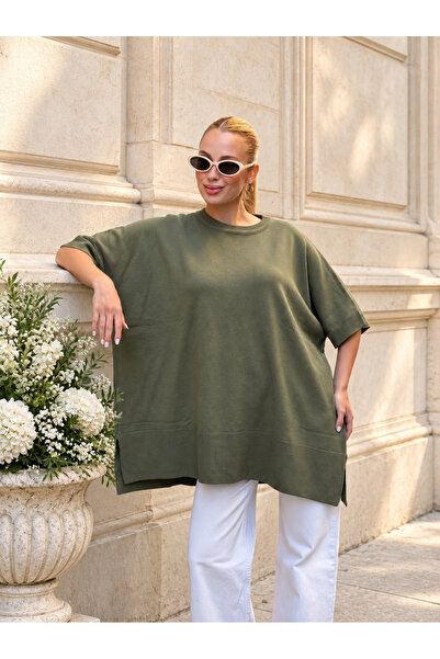 AGORATEKSTİL Women's Casual Knitwear Sweater 42-52 Oversize