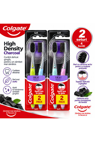 Colgate Σετ 4 οδοντόβουρτσες άνθρακα υψηλής πυκνότητας