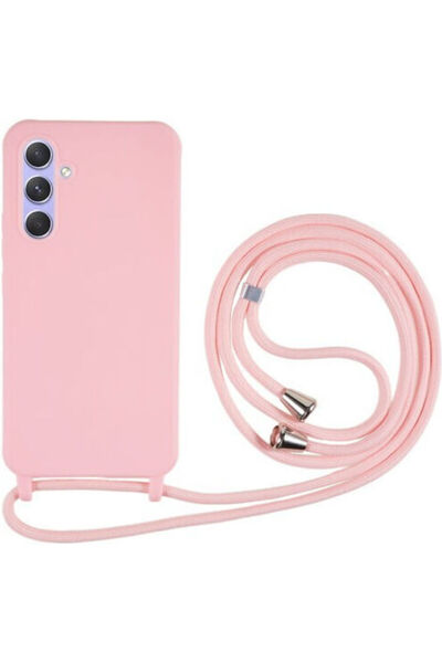 OEM Θήκη Πλάτης Σιλικόνης με Λουράκι Ροζ (Galaxy S25+)