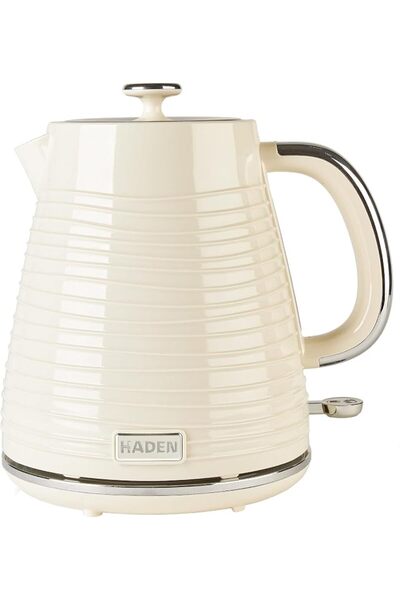 Haden Devon Cream Electric Kettle - 1.7L Capacity, BPA-Free, Auto-Shutoff & B...
