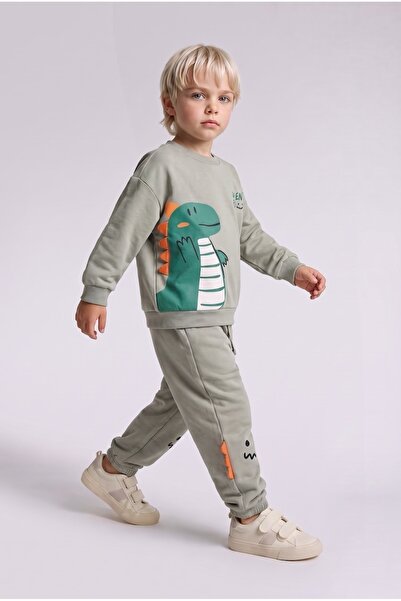 DeFacto Baby Boy Sweat Set I3754A5/Kh434 Lt.Khaki