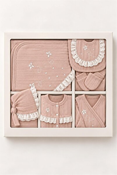 Pina Kids Gaye Baby Girl Yusufcuk Embroidered Newborn Hospital Release 10 Pie...