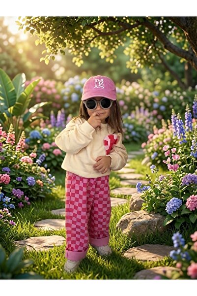 Laciel Prs Pembe jean ve Sweatshirt Takım