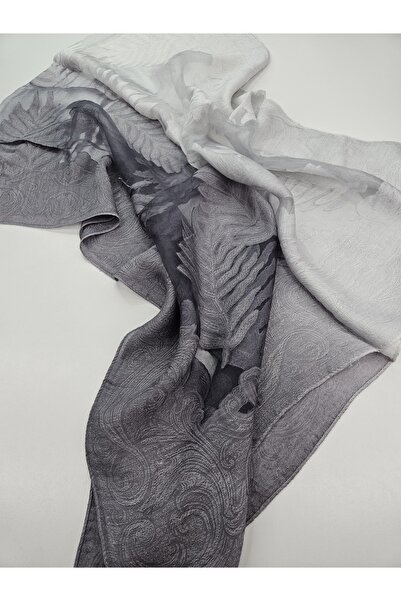 tomrisboutique Luxury Gradient Burnt Pattern Jacquard Transparent Shawl 80 X ...