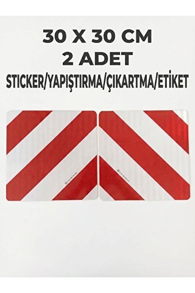 opersan 30x30 cm Metal Reflektörlü Uyarı Etiketi - Traktör, Römork ve İş Maki...