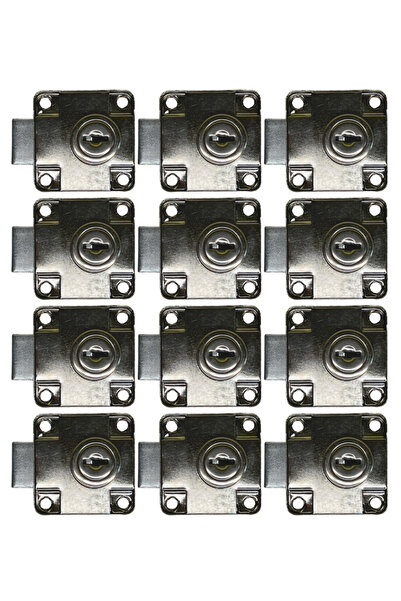 yuma kilit Yuma Ymk Drawer Lock Square Chrome with Key 1 Pack (12 Pieces)