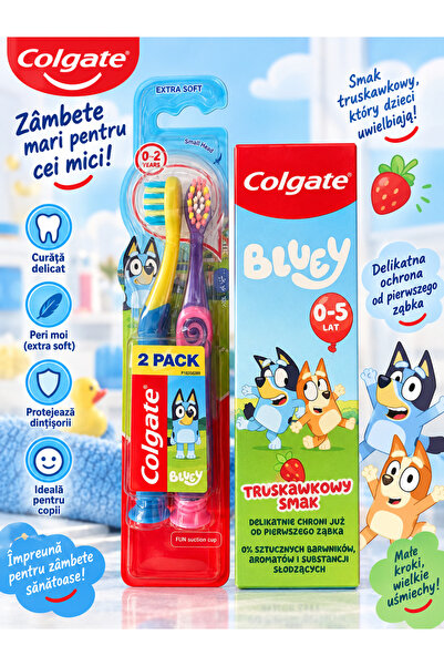 Colgate Συσκευασία με 2 οδοντόβουρτσες + οδοντόκρεμα για παιδιά 0-5 ετών