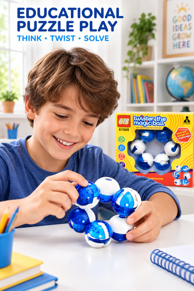Toy Factory 618 Twister the Magic Ball Educational Puzzle Toy – 6 Shape Match...
