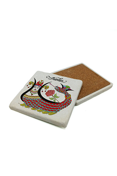 Sadrazam مفارش أكواب من الحجر الطبيعي المطبوع من ماردين شاهميران 10×10 1G-Ş1M