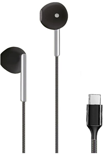 H46 Type-C Stereo Kulak İçi Kablolu Kulaklık Siyah