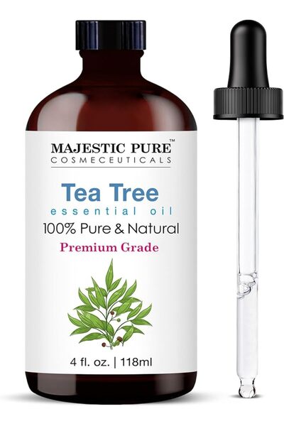 Majestic Pure زيت شجرة الشاي (ميلاليوكا ألترنيفوليا) بدرجة علاجية مع قطارة، ز...