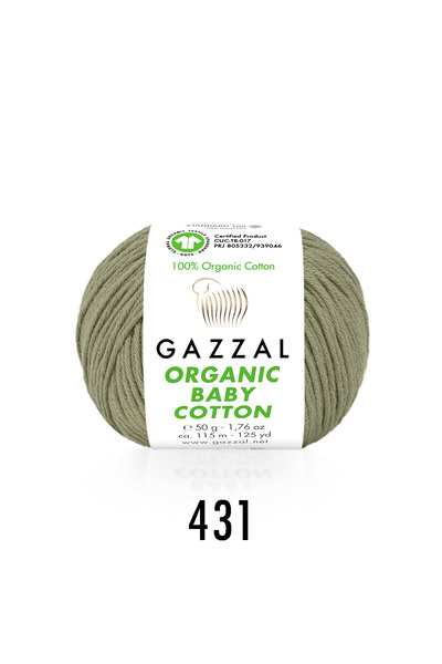 Gazzal Organic Baby Cotton 10 Pack Organic Cotton Yarn 500 Gr Col 431