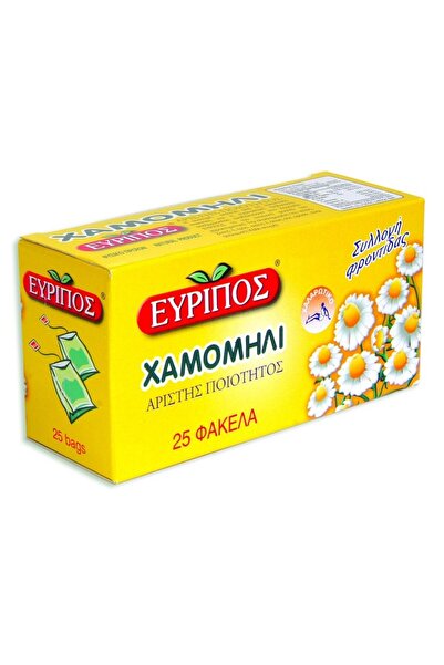 EVRIPOS Χαμομήλι 25 φακελάκια 0.87 ουγγιές Χαλαρωτικό Τσάι Εξαιρετικής Ποιότητας