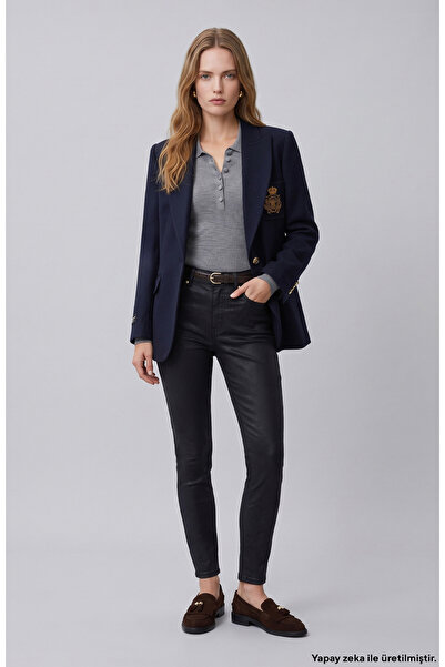 Network Lacivert Casual Pantolon