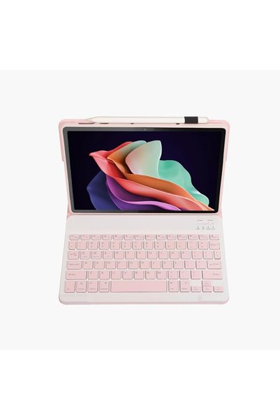 URBBKING Protective Case Cover with Magnetically Detachable Wireless Keyboard For Honor Pad X8a Pink