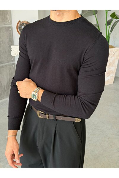FO4RBS Basic Knitted Knitwear Long Sleeve m Black