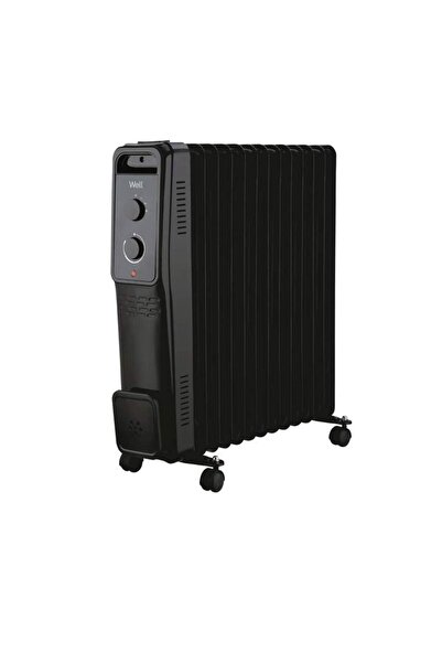 Well Radiator electric portabil cu ulei, 13 elemente, 2500 W, negru