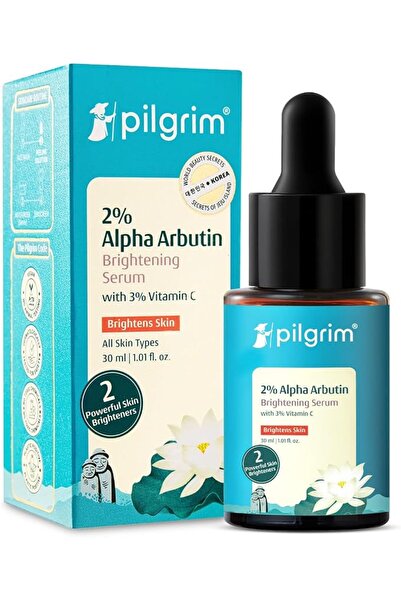 Pilgrim سيروم كوري لتفتيح البشرة يحتوي على 2% ألفا أربوتين و3% فيتامين سي لبش...