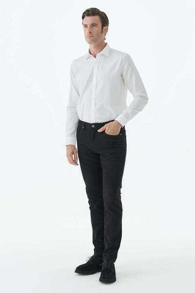 Jakamen Black Comfort Fit Sports 5-Pocket Trousers