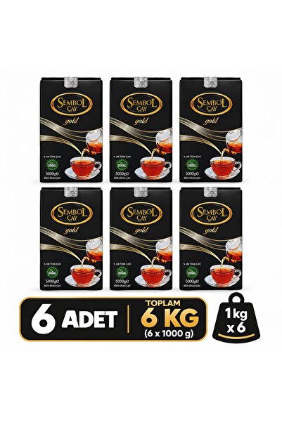 Sembol Çay Sembol Gold Çay 6 kg – 6 x 1 kg Ekonomik Paket, Toptan Çay, Kafe, ...